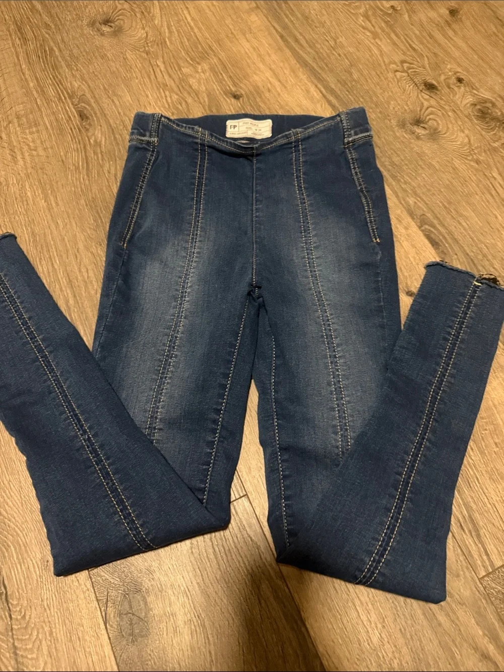 Free People Dark Blue Stretch Denim Jeggings